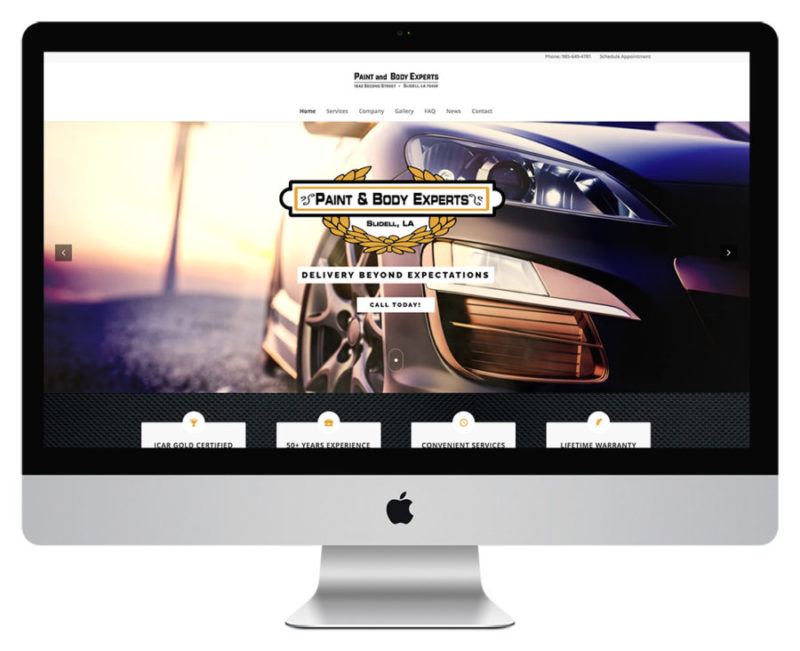 Paint and Body Experts - Bayou Web Design+