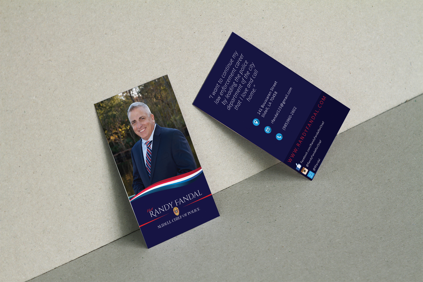 Business Card Randy Fandal Campaign