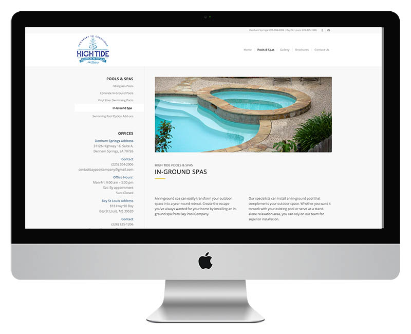 Web Design for Pool Supply Comapany10