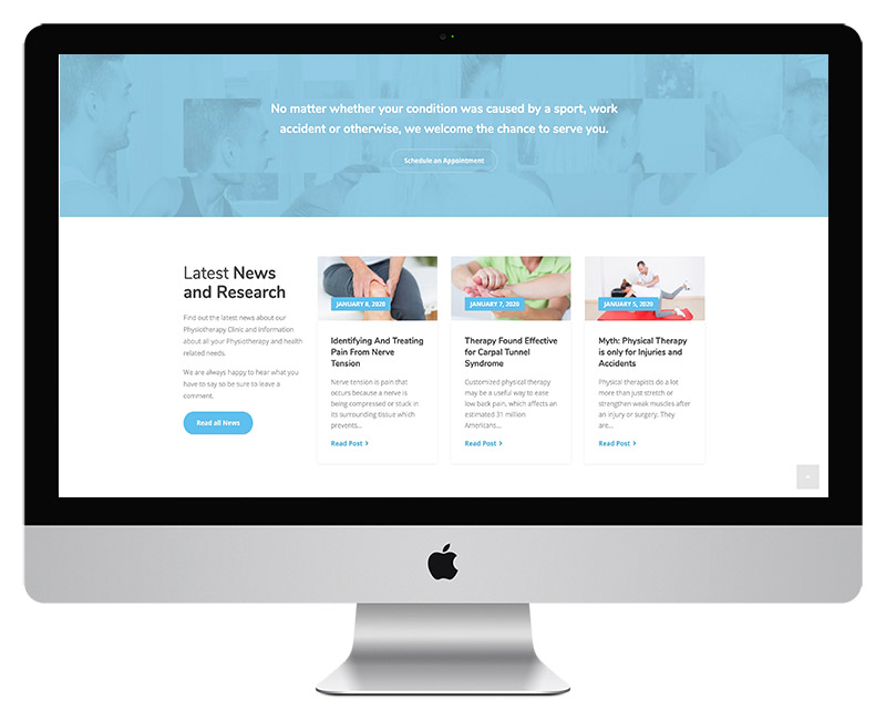 Physical Therapy Website Design