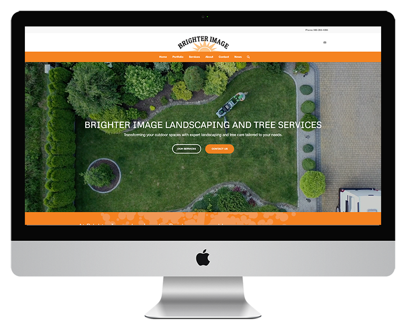 Brighter Images Landscaping Website Design - Bayou Web Design+