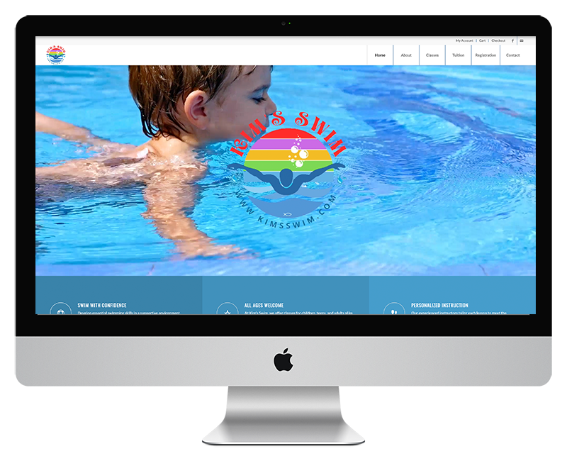 Kim Java Swim Kim's Swim Website Design - Bayou Web Design+
